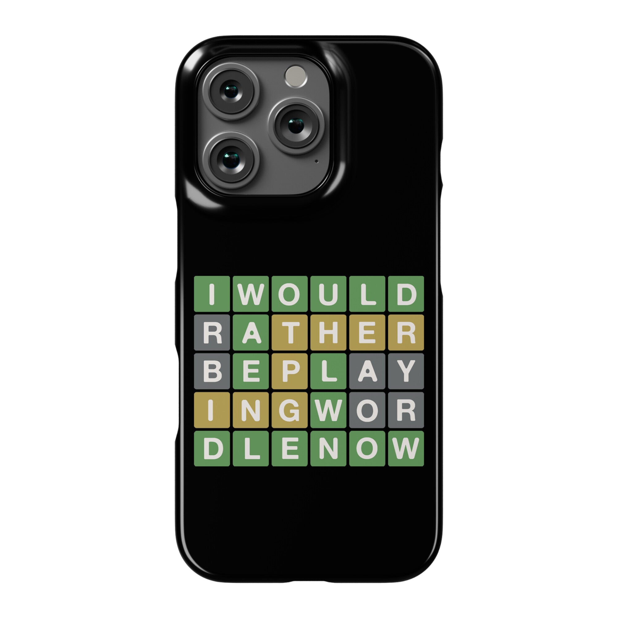 I Would Rather Be Playing Wordle Now Parody Phone Case